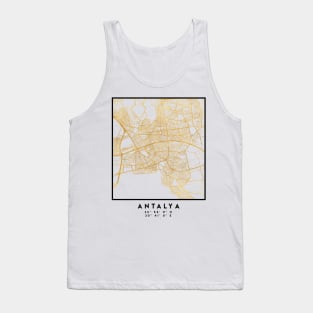 ANTALYA TURKEY CITY STREET MAP ART Tank Top